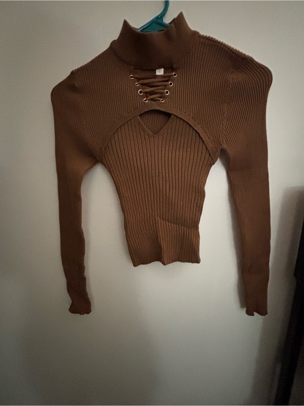No Boundaries mock neck sweater